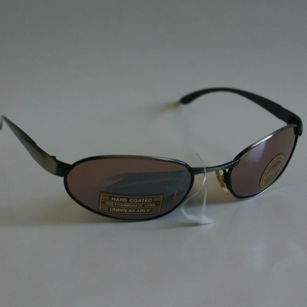 NWT Vintage Sports Metal Oval/RoundWrapAround Y2K Coppermax Lens tech sunglasses
